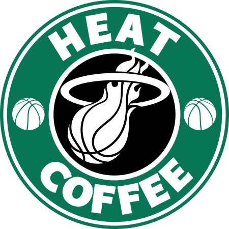 Miami Heat Starbucks Coffee Logo vinyl decal